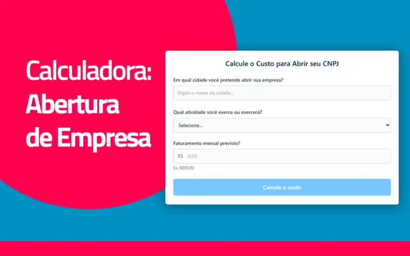 Modelo 002 – Calculadora de Abertura de Empresa